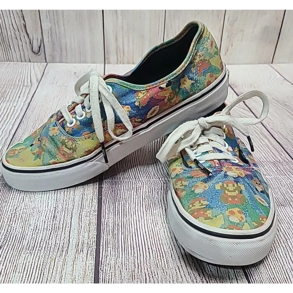 Vans X Super Mario Game Over Skateboard Shoe Women's 8 Men's 6.5 Canvas - Picture 3 of 16